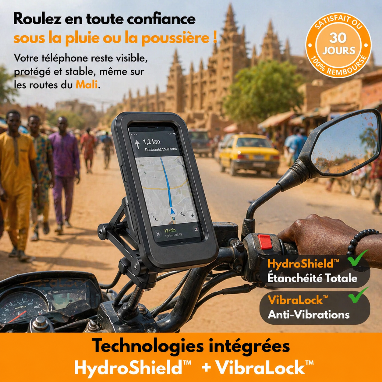 MagniRide PRO™ – Support Téléphone 360° Ultra-Stable & Étanche