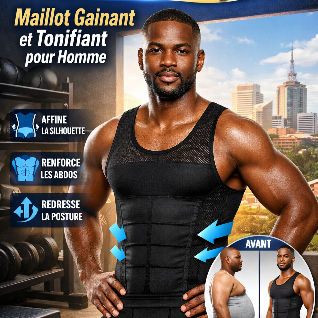 Slim 'N Lift – Maillot Gainant et Tonifiant pour Homme